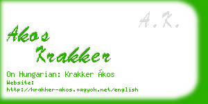 akos krakker business card